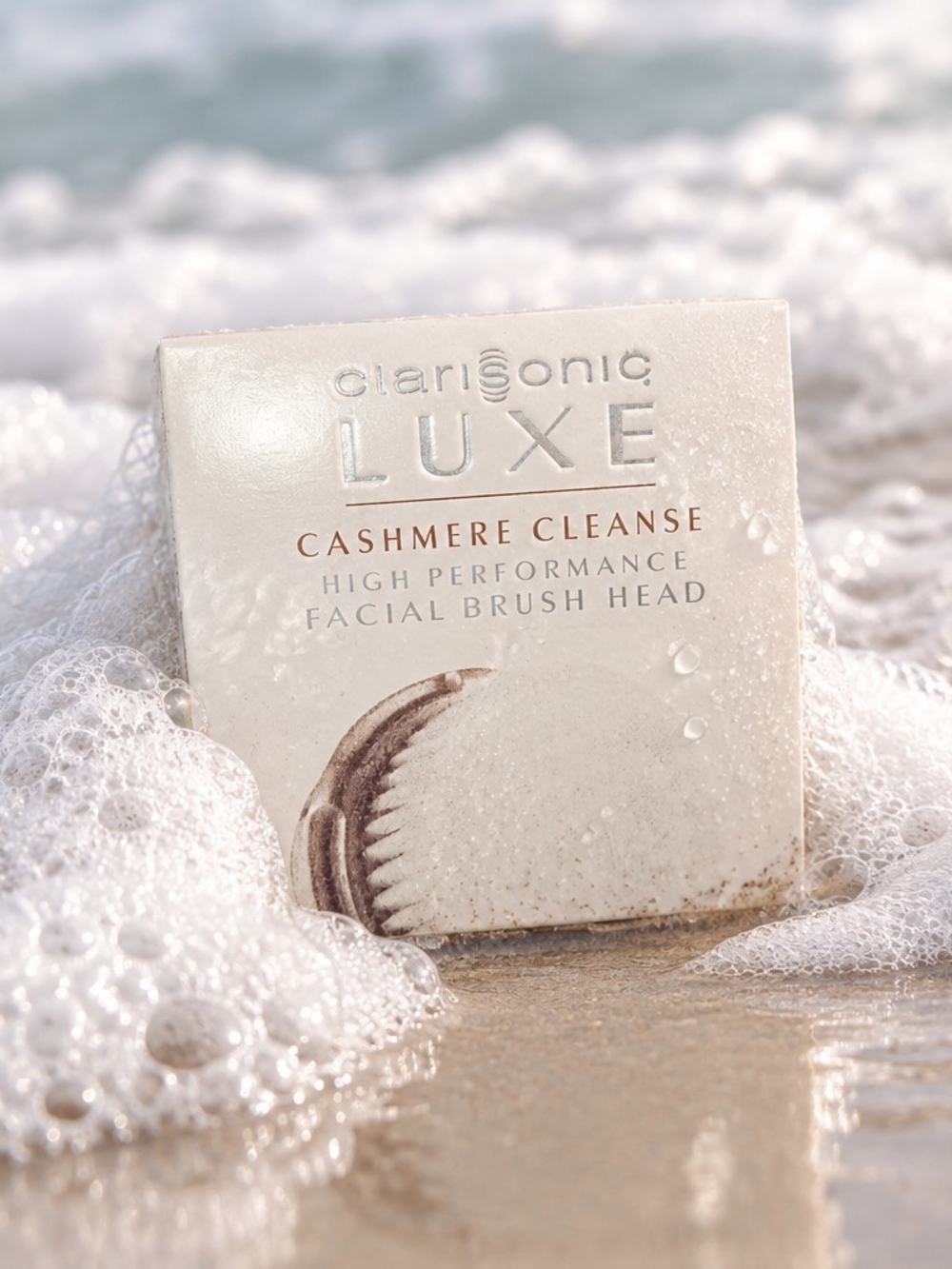 Clarisonic LUXE Cashmere Cleanse Facial Brush Head - Cream - NIB